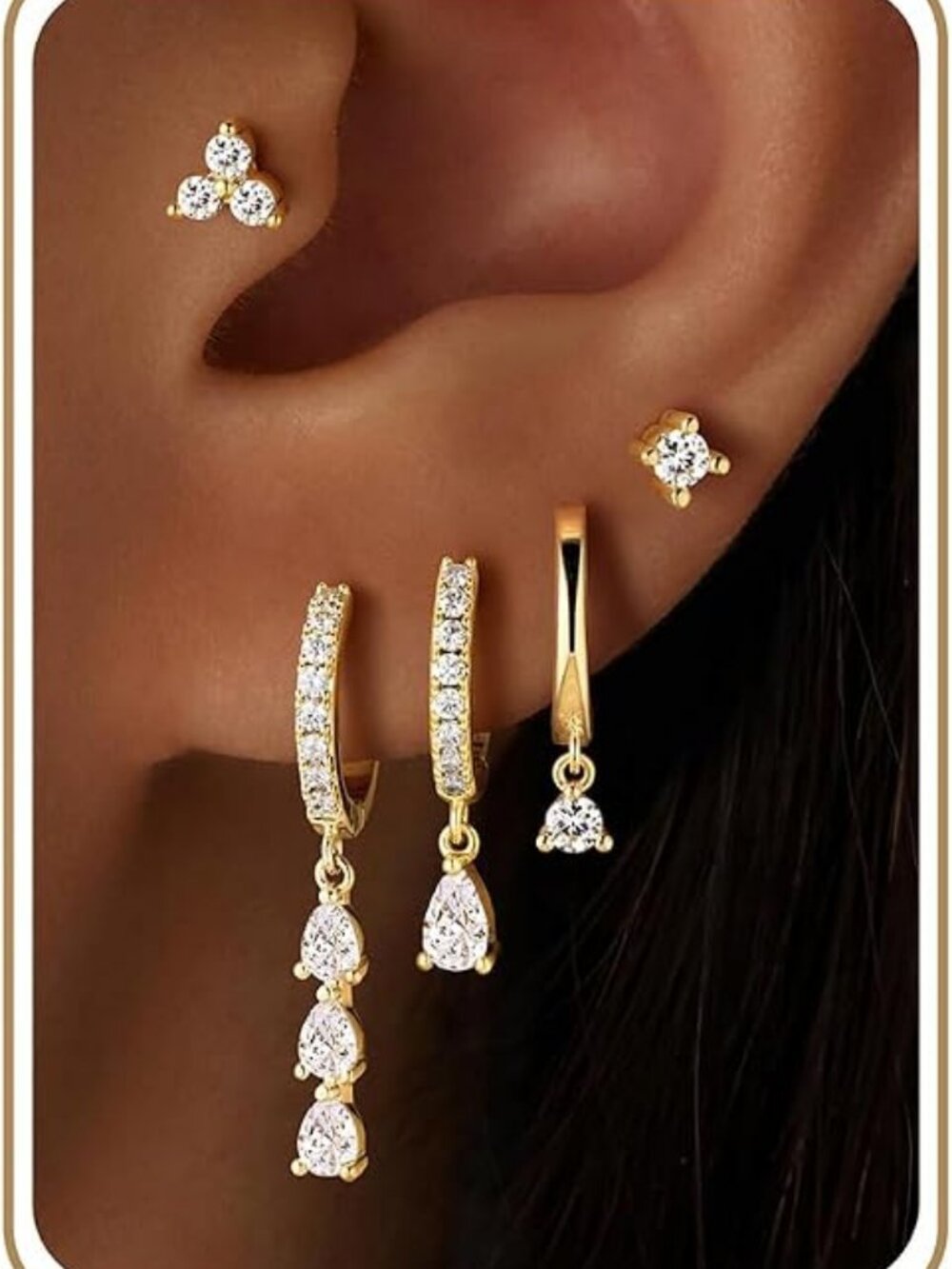M MOOHAM Dangle Earrings for Women, Hypoallergenic Earring Set